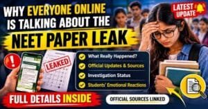 Neet Paper Leak Latest Update